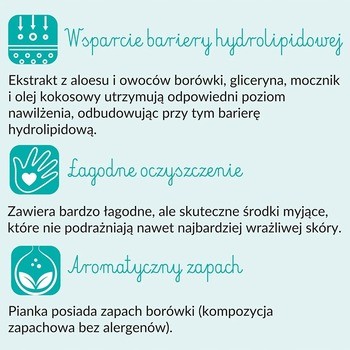 Sylveco dla dzieci 3+, borówkowa pianka do rąk, 290 ml