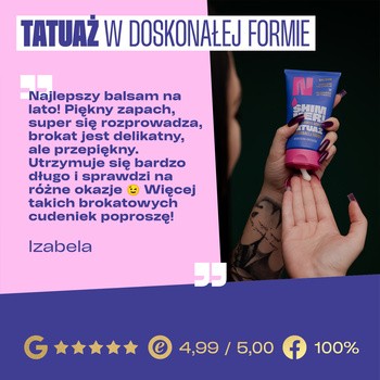 Neba Shimmer!, rozświetlający balsam do ciała i tatuażu, Niegrzeczna Porzeczka, 150 ml