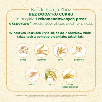 BoboVita Porcja Zbóż, kaszka mleczna 7 zbóż, zbożowo-jaglana, owocowa, 8 m+, 210 g