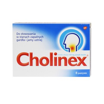 Cholinex, pastylki do ssania, 150 mg, 8 szt