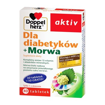 Doppelherz aktiv Dla Diabetyków+Morwa, tabletki, 40 szt.