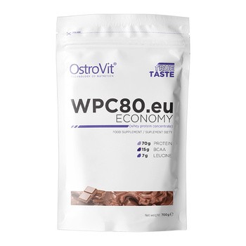 OstroVit WPC80.eu ECONOMY, smak czekoladowy, proszek, 700 g