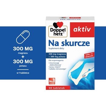 Zestaw Doppelherz aktiv Na skurcze, tabletki, 30 szt. + Doppelherz aktiv Magnez-B6 Forte 400, tabletki, 30 szt.