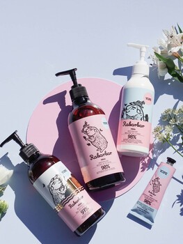 Yope, mydło w płynie Rabarbar i róża, 500 ml