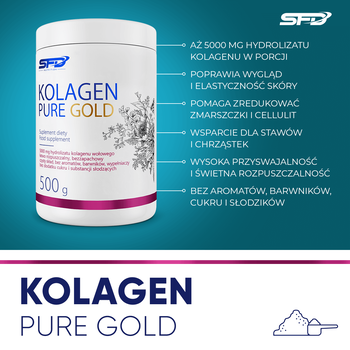 SFD Kolagen Pure Gold, proszek, 500 g