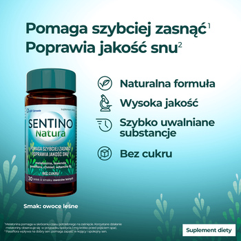 Sentino Natura, żelki, smak: owoce leśne, 30 szt.