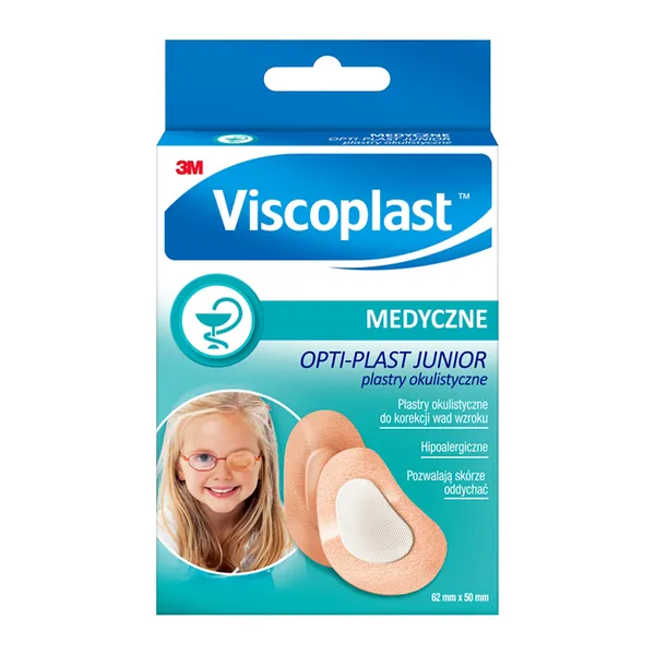 Viscoplast Opti-Plast Junior plastry okulistyczne 62x50mm 10szt [Viscoplast]