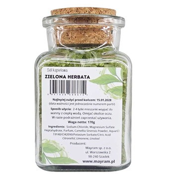 Mayram, sól do kąpieli, Zielona Herbata, 170 g