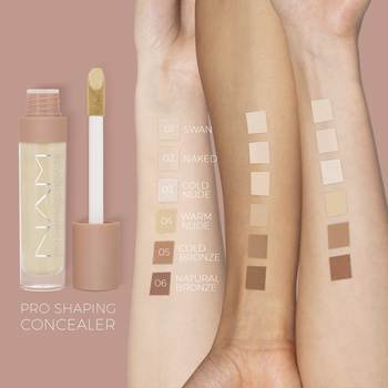 NAM Pro Shaping Concealer, korektor intensywnie kryjący, 2 Naked, 6 ml