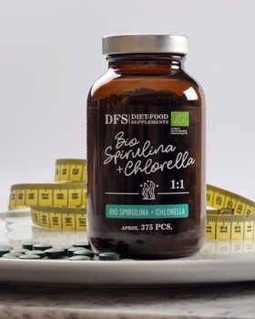 Diet-Food Bio Spirulina z Chlorellą, tabletki, 375 szt.