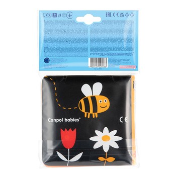 Canpol Babies Sensory Toys, miękka książeczka edukacyjna z piszczkiem, 1 szt.