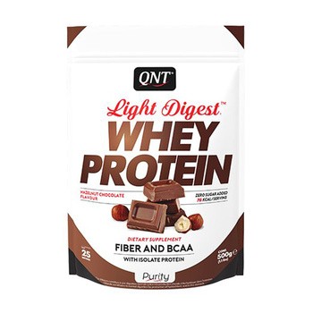 QNT Light Digest Whey Protein, proszek, smak kremu z orzechów laskowych i czekolady, 500 g