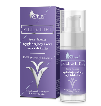 Ava Fill & Lift, krem-booster wygładzający skórę szyi i dekoltu, 30 ml