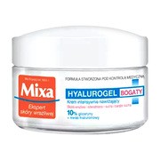 Mixa Hyalurogel, Bogaty krem intensywnie nawilżający, 50 ml