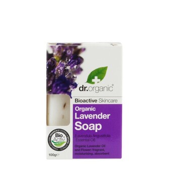 Dr Organic Lavender, organiczne mydło, kostka, 100 g
