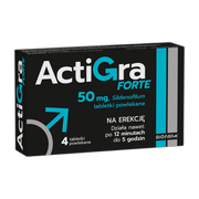 Actigra Forte, 50 mg, tabletki powlekane, 4 szt