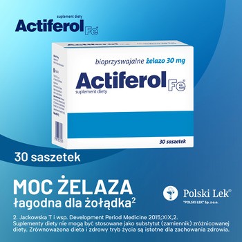 Actiferol Fe, 30 mg, proszek do rozpuszczenia w saszetkach, 30 szt.