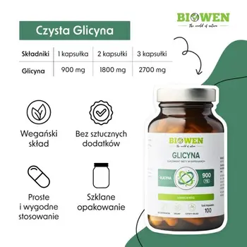 Biowen Glicyna, kapsułki, 100 szt.