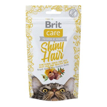 Brit Care Cat Snack Shiny Hair, przysmak dla kotów, 50 g