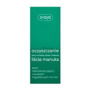 alt Ziaja Liście Manuka-Oczyszczanie, krem mikrozłuszczający z kwasem migdałowym, na noc, 50 ml