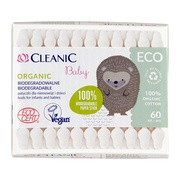 Cleanic Eco Baby patyczki higeniczne dla niemowląt i dzieci, 60 szt.