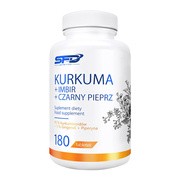 SFD Kurkuma + Imbir + Czarny Pieprz, tabletki, 180 szt.        