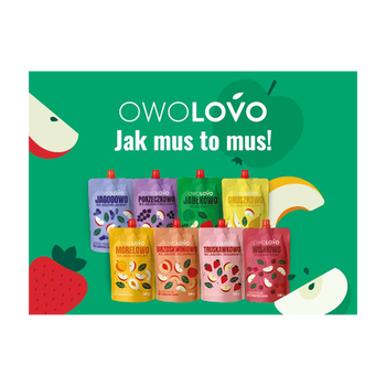 Owolovo Porzeczkowo, mus jabłkowo - porzeczkowy, 200 g