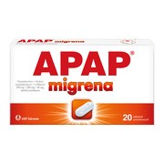 alt Apap migrena, 250 mg + 250 mg + 65 mg, tabletki powlekane, 20 szt.