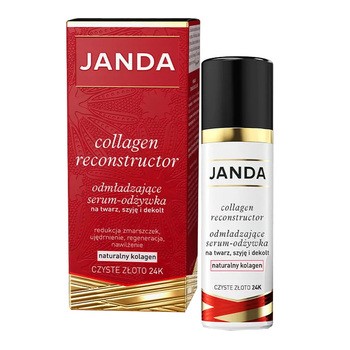 Janda Collagen Reconstructor, odmładzające serum-odżywka na twarz, szyję i dekolt, 50 ml