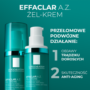 La Roche-Posay Effaclar A.Z., krem-żel do skóry z trądzikiem i zmarszczkami, 40 ml