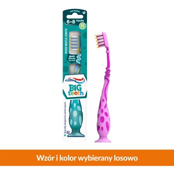 Aquafresh Big Teeth, szczoteczka do zębów dla dzieci w wieku 6-8 lat, 1 szt.