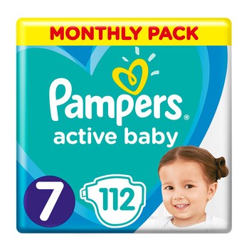 Pampers Active Baby 7, (15+ kg), 112 szt.