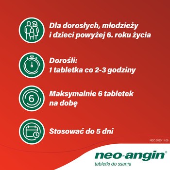 Neo-Angin bez cukru, tabletki do ssania, 24 szt.