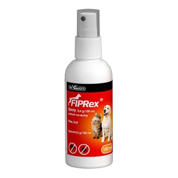 Fiprex Spray 0,5 g / 100 ml, roztwór na skórę dla psów i kotów, 100 ml