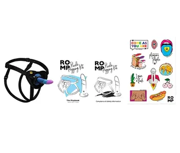 Romp Dildo Piccolo Pegging Kit, dildo z uprzężą strap-on, 1 szt.