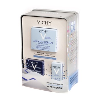 Zestaw Promocyjny Vichy Aqualia Thermal, krem, lekka konsystencja, 50 ml + żel-krem na noc, 15 ml + serum, 3 ml