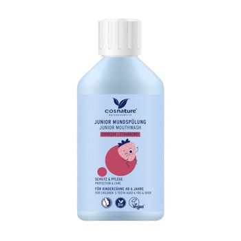 Cosnature, płyn do płukania jamy ustnej dla dzieci, truskawkowy, 300 ml