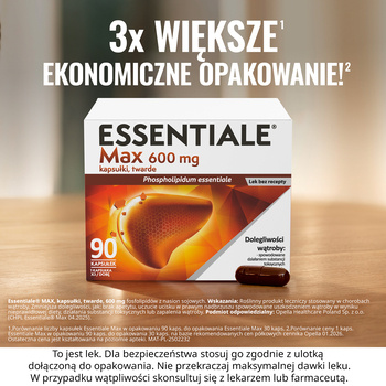 Essentiale Max, 600 mg, kapsułki twarde, 90 szt.
