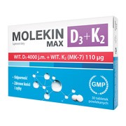 Molekin D3+K2 Max, tabletki powlekane, 30 szt.