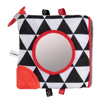 Canpol Babies Sensory Toys, pluszowa kontrastowa książeczka edukacyjna, 1 szt.