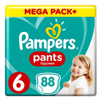 Pampers Pants 6 (15+ kg), pieluchomajtki jednorazowe, 88 szt.