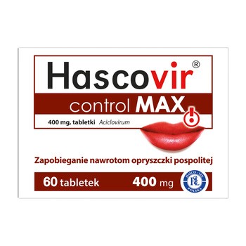 Hascovir Control MAX, 400 mg, tabletka, 60 szt.