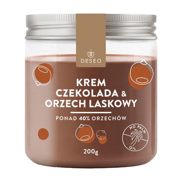 Deseo Deseo, krem czekolada &amp; orzechy laskowe, 200 g — Inhaltsstoffe und Bewertung