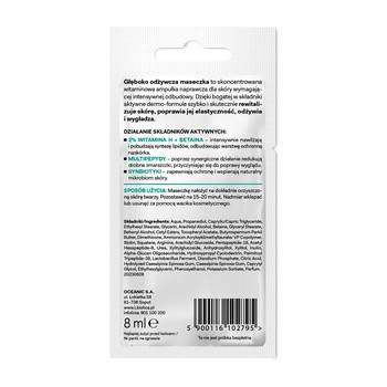 Dermomask, maska, głęboko odżywcza, z witaminą H, 8ml