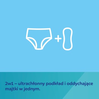 Canpol Babies, oddychające i ultrachłonne jedorazowe majtki 2w1 z podkładem poporodowym L/XL, 5 szt.