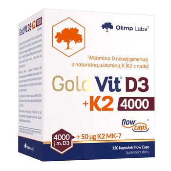 Olimp Labs Gold-Vit D3 + K2 4000, kapsułki, 120 szt.