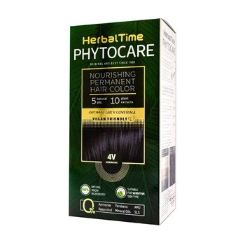Herbal Time Phytocare, farba do włosów 4V, aubergine, 130 ml