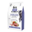 Brit Care Cat Grain-Free Sterilized Weight Control, karma sucha dla dorosłych kotów sterylizowanych, kaczka i indyk, 400 g