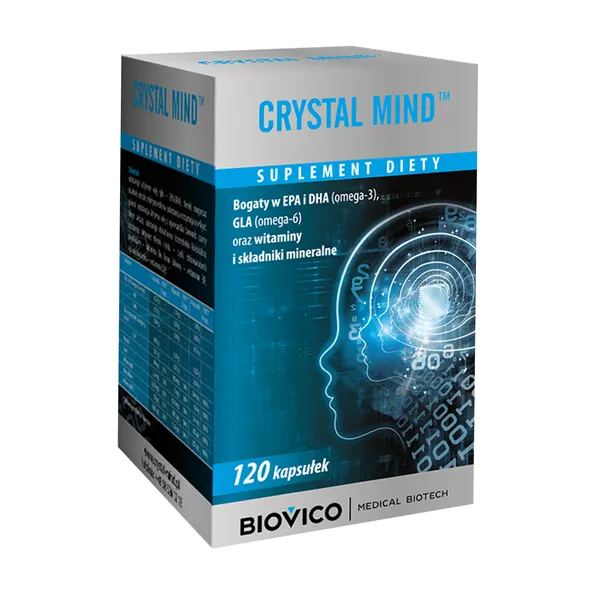 Crystal Mind Omega-3 z magnezem i witaminami B 120 kapsułek [Crystal Mind] - Crystal Mind
