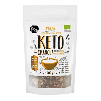 Diet-Food, Bio Granola Keto, Kakao, 200 g